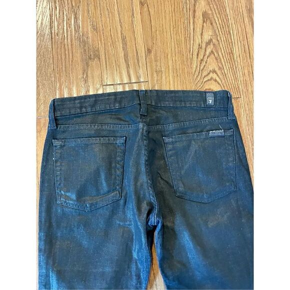 Seven for all mankind Lucy coated leather look jeans size 28 - Picture 9 of 9